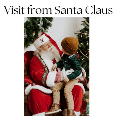 Santa Claus with a child on his lap